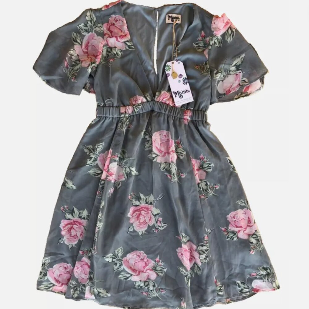 Show Me Your Mumu Sweetheart Sage Baby Shower Dress Floral X-Small XS Easter